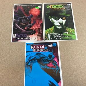 DC Comics Batman Halloween Comic Set - Black, Green, Blue